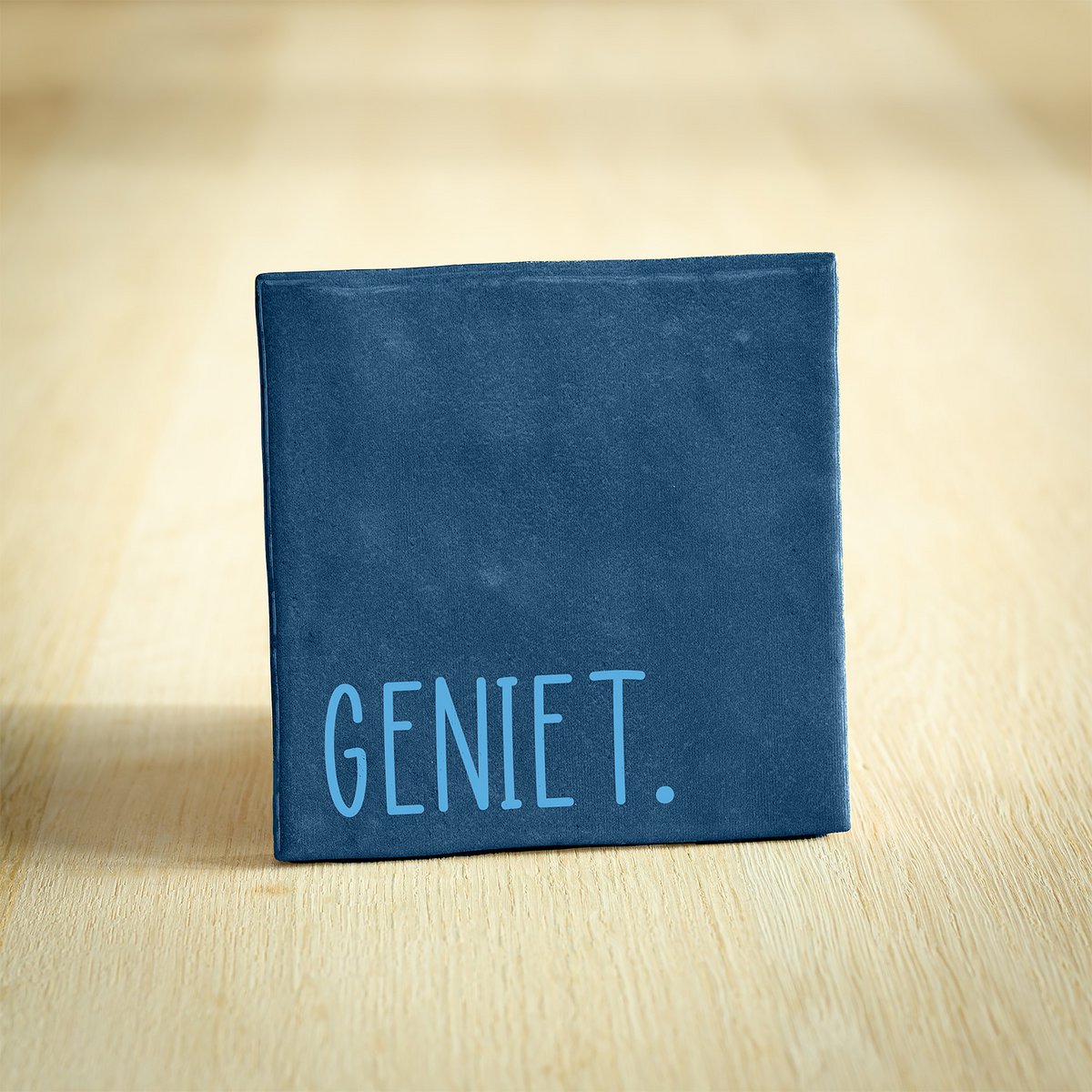 Tegeltje Geniet - donkerblauw