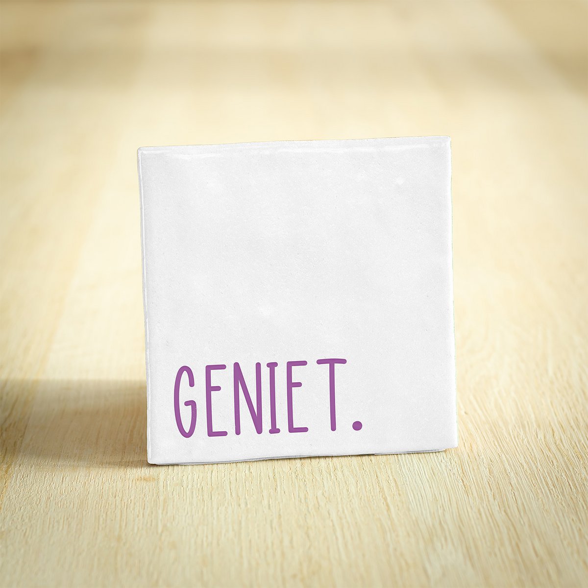 Tegeltje Geniet - wit